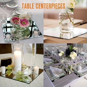 Houseables Mirror Centerpieces, 10 Pack, 10x10