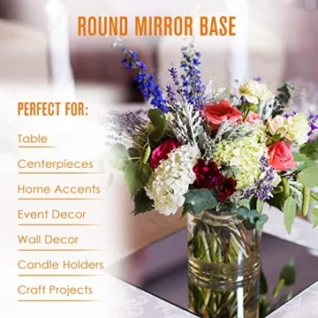 Houseables Mirror Centerpieces, 10 Pack, 10x10