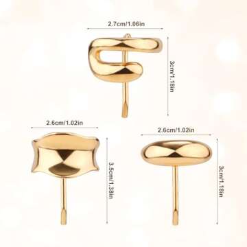 3pcs Ponytail Holder Hair Clips, Alloy Gold Hair Cuffs Fashionable Ponytail Buckle Hair Clip Decorat...