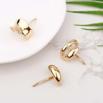 3pcs Ponytail Holder Hair Clips, Alloy Gold Hair Cuffs Fashionable Ponytail Buckle Hair Clip Decoration French Hair Clips Decorative Barrettes Ponytail Accessories Cuff for Woman