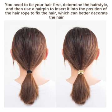 3pcs Ponytail Holder Hair Clips, Alloy Gold Hair Cuffs Fashionable Ponytail Buckle Hair Clip Decoration French Hair Clips Decorative Barrettes Ponytail Accessories Cuff for Woman