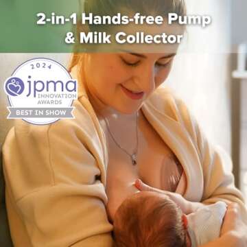 haakaa Shell Wearable Silicone Breast Pump - Silicone Hands Free Breast Pump - Passive Breast Milk C...