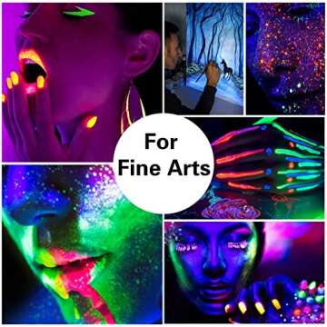 12 Colors Glow in The Dark Pigment Powder Epoxy Resin Pigment 20g/0.7oz Each Jar - Luminous Powder Safe Non-Toxic for Slime,Nails,Acrylic Paint,Halloween,Fine Art and DIY Crafts