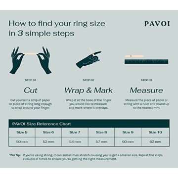 PAVOI 18K Gold Plated Dual Stacking Rings for Women