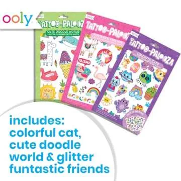 Ooly 150 Glitter Temporary Tattoos For Kids, Safe & Non-Toxic Temporary Tattoo, Party Favors for Kid...