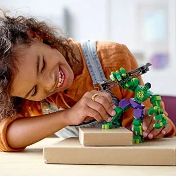 LEGO Marvel Hulk Mech Armor 76241, Avengers Action Figure Set, Collectable Super Hero Buildable Toys for Boys and Girls Ages 6 Plus, Gift Idea