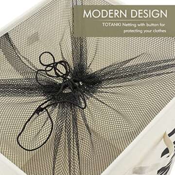 TOTANKI 22" X-Large Rolling Laundry Basket with Handle on Wheels, Foldable Laundry Hamper, Collapsible Laundry Sorter and Organizer, Tall Storage Basket Bin (Beige)