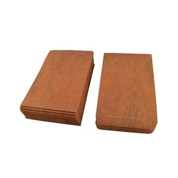 JEDFORE 100 Qty A6 Brown Kraft Paper Invitation Envelopes, Vintage Fire-Paint Envelopes Perfect for Party Wedding Baby Shower Graduations Invitation Office Stationery - 6.3 x 4.3 Inches