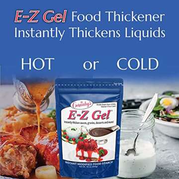 Cornaby's E-Z Gel Instant Food Thickener, 16oz. Gluten-Free, Non-GMO, All-Natural, Instant Food Star...