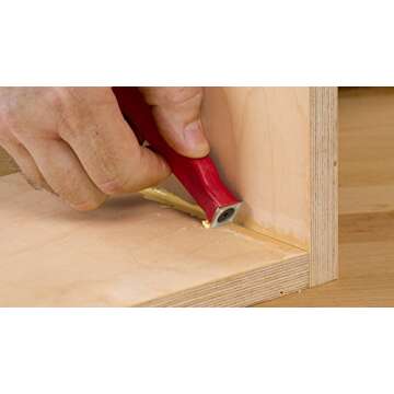 Woodpeckers Mighty Wood and Glue Scraper, With Carbide Cambered Insert Great For Tight Small Places