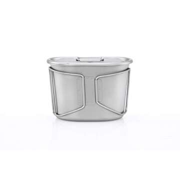 Keith Titanium Authentic Ti3060 Plastic-Free Canteen Mess Kit - Ultralight Carry Pouch ●●●●●●● Celebrating Over a Decade: Special Milestone Price for The Canteen Legacy!