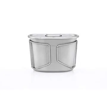 Keith Titanium Authentic Ti3060 Plastic-Free Canteen Mess Kit - Ultralight Carry Pouch ●●●●●●● Celebrating Over a Decade: Special Milestone Price for The Canteen Legacy!