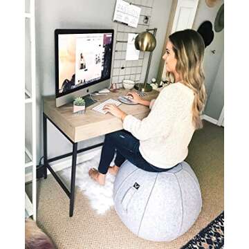 Vivora Luno Exercise Ball Chair for Home Offices and Fitness