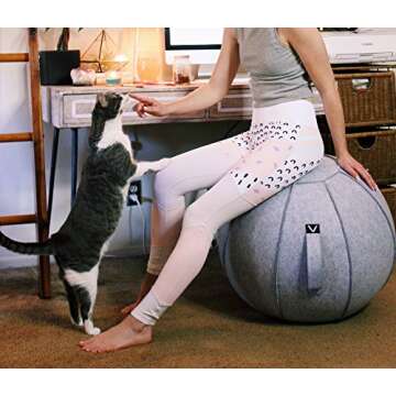Vivora Luno Exercise Ball Chair for Home Offices and Fitness