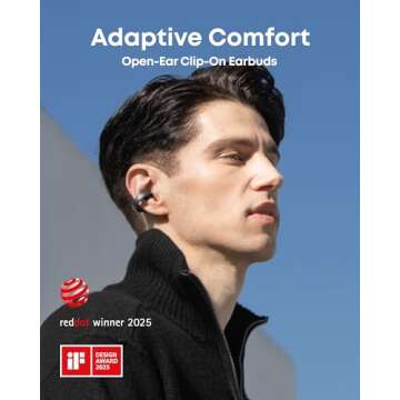 Experience Comfort and Audio Excellence with Soundcore AeroClip Open-Ear Earbuds
