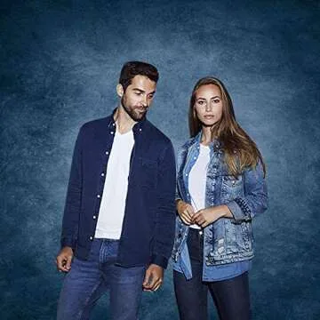 Haboke 5x7FT Dark Blue Portrait Photography Backdrop for Adult Portrait Photo Props Booth Background Photoshoot Studio with Roller Pocket on Top