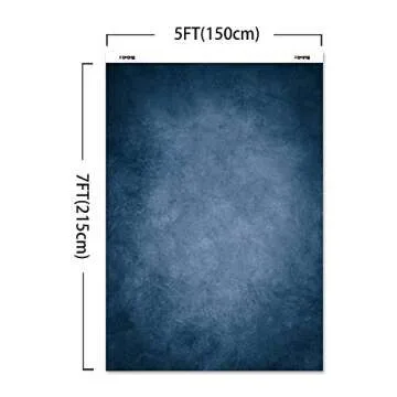 Haboke 5x7FT Dark Blue Portrait Photography Backdrop for Adult Portrait Photo Props Booth Background Photoshoot Studio with Roller Pocket on Top