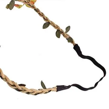 IEUUMLER 2PCS Baby and Mother Feather Flower Crown Festival Headband Wreath Hippie Headband TS009 (Rose Red)