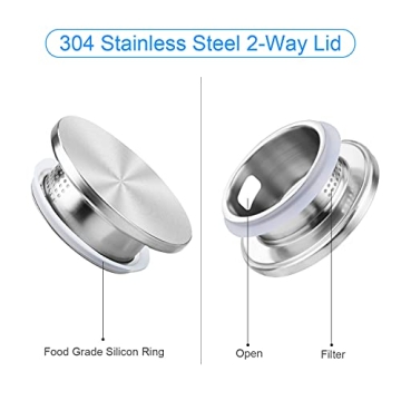 Vekonn 105.5oz Glass Pitcher with Stainless Steel Lid