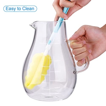 Vekonn 105.5oz Glass Pitcher with Stainless Steel Lid