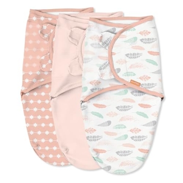 SwaddleMe by Ingenuity Original Swaddle, Cotton, 0-3 Months, 3-Pack
