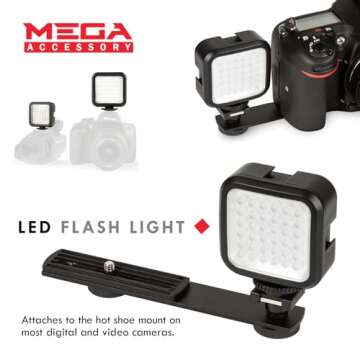 Canon EOS R50 Mirrorless Camera with RF-S 18-45mm Lens + 2 Pack 32GB Memory Card + Case + Telephoto + Filter Kit + Flash + MegaAccessory Bundle