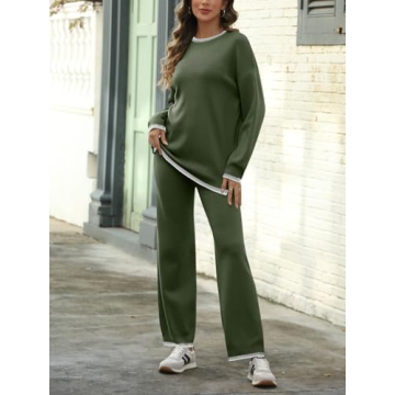 LILLUSORY Lounge Sets Womens Comfy Two Piece Knit Outfit