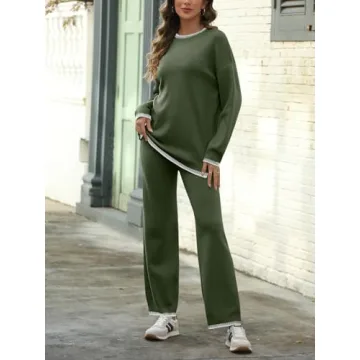 LILLUSORY Lounge Sets Womens Comfy Two Piece Knit Outfit