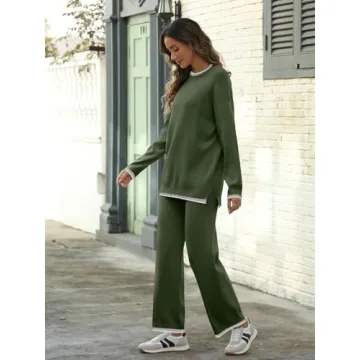 LILLUSORY Lounge Sets Womens Comfy Two Piece Knit Outfit