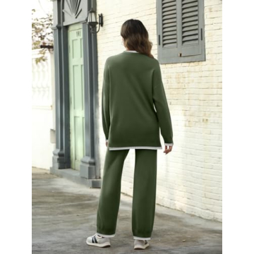 LILLUSORY Lounge Sets Womens Comfy Two Piece Knit Outfit