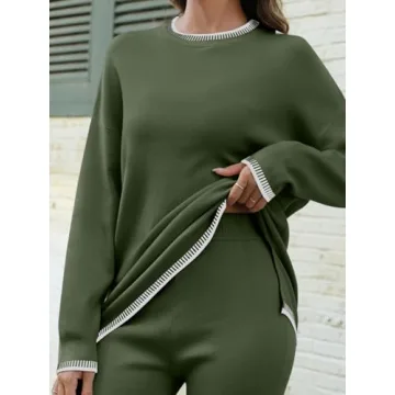 LILLUSORY Lounge Sets Womens Comfy Two Piece Knit Outfit