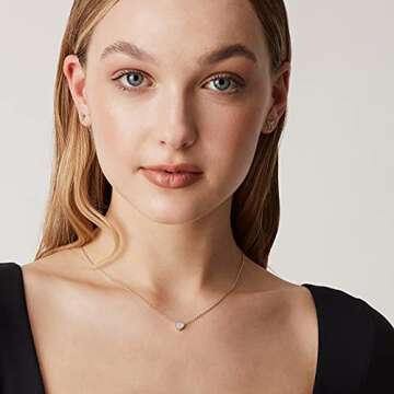 PAVOI 14K Yellow Gold Plated Mini Dainty Heart Initial Necklace | Slider Adjustable Necklace - 18" | Letter Necklaces for Women | L Initial