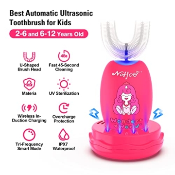 NOHOO Kids U Shape Electric Toothbrush - Fun Dental Care for Kids