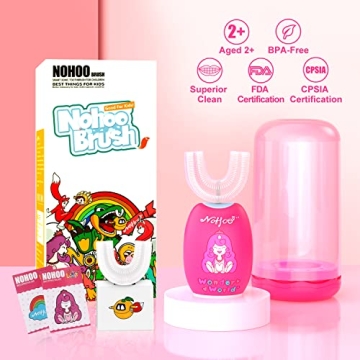 NOHOO Kids U Shape Electric Toothbrush - Fun Dental Care for Kids