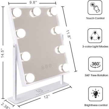FENCHILIN Vanity Mirror with Lights for Flawless Makeup