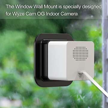 Window Mount for Wyze Cam OG, 2 Pack Wyze Window Mount with Strong Adhesive Mounting Brackets, Using...
