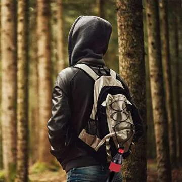 5 Sets Silicone Water Bottle Carrier with 5 Pieces Keychain Clip Key Ring Clip for Outdoor Activities or Daily Use (Black, Silver, Yellow, Purple and Green)