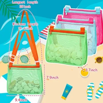 Tagitary Beach Toys Mesh Bag Set for Shell Collecting