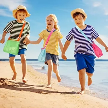 Tagitary Beach Toys Mesh Bag Set for Shell Collecting