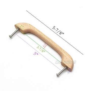 WEICHUAN 10PCS Unfinished Wood Drawer Knobs Pulls Handles for Cabinets