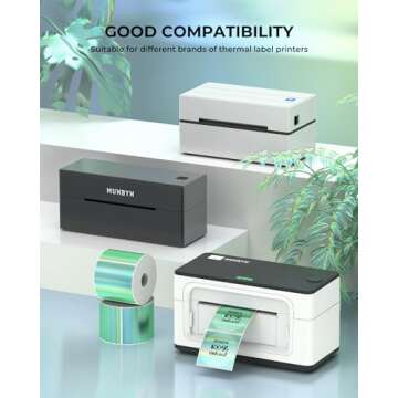 MUNBYN Holographic Thermal Label Stickers 2 Inch