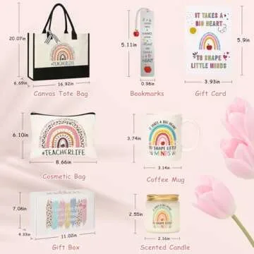 NAVK Teacher Gift Basket, Perfect Teacher Christmas Gifts