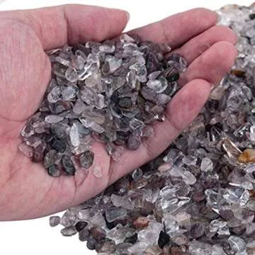 SUNYIK Phantom Quartz Chip Stones for Crafts & Healing