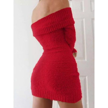 FAIRY SEASON Women's Sexy Bodycon Sweater Mini Dress