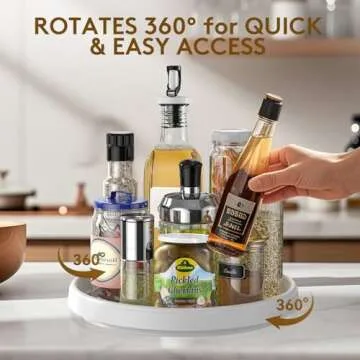 Lazy Susan Turntable 2 Pack for Easy Kitchen Organization