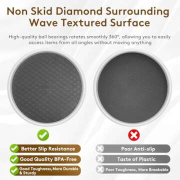 Lazy Susan Turntable 2 Pack for Easy Kitchen Organization