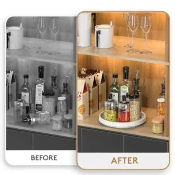 Lazy Susan Turntable 2 Pack for Easy Kitchen Organization