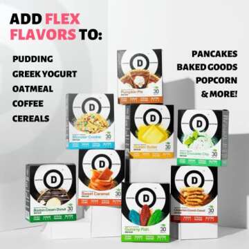 Devotion Nutrition Flex Flavors | Stevia Instant Sweetening Flavor Packets | Sugar Free, Dairy Free, Gluten Free, 0 Calorie | 30 Count (Birthday Cake)