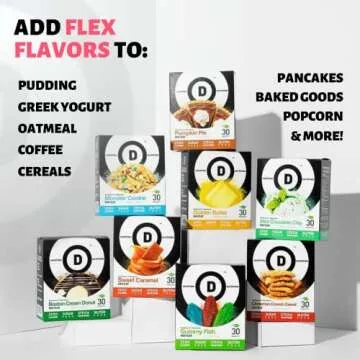 Devotion Nutrition Flex Flavors | Stevia Instant Sweetening Flavor Packets | Sugar Free, Dairy Free, Gluten Free, 0 Calorie | 30 Count (Birthday Cake)