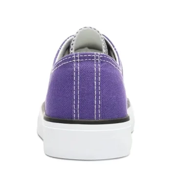 Obtaom Women's Dark Purple Canvas Sneakers Comfortable Flats
